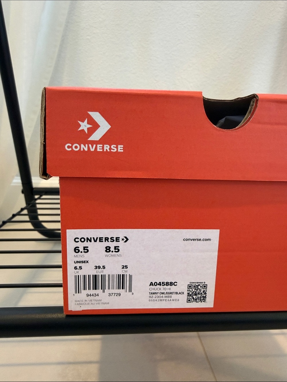 Converse High Top Sneakers - Rust Brown & White - Picture 5 of 5